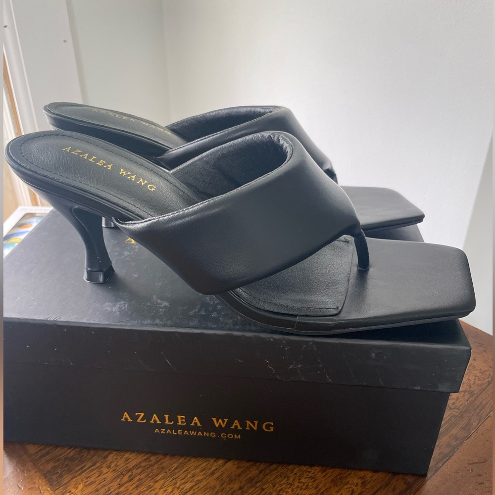 NWT Azalea Wang Morena Black Heel Sandals